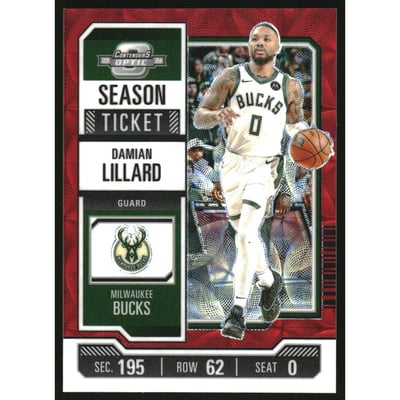 2023-24 Panini Contenders Optic International Red #27 Damian Lillard