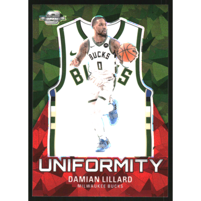 2023-24 Panini Contenders Optic Uniformity Red Cracked Ice #30 Damian Lillard