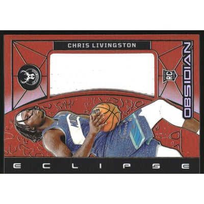 2023-24 Panini Obsidian Eclipse Materials Orange Flood #27 Chris Livingston