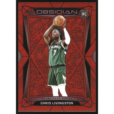 2023-24 Panini Obsidian Electric Etch Orange Flood #60 Chris Livingston