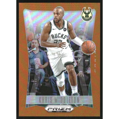 2023-24 Panini Prizm Deca Prizms Orange #227 Khris Middleton