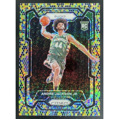 2023-24 Panini Prizm King Snake Prizm SSP #131 Andre Jackson Jr. RC
