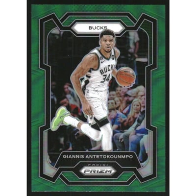 2023-24 Panini Prizm Prizms Green #103 Giannis Antetokounmpo