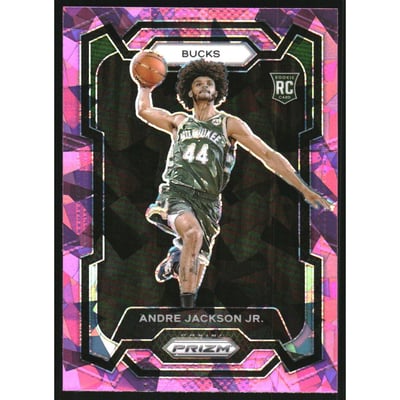 2023-24 Panini Prizm Prizms Pink Ice #131 Andre Jackson Jr.