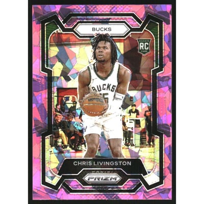 2023-24 Panini Prizm Prizms Pink Ice #156 Chris Livingston