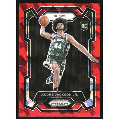 2023-24 Panini Prizm Prizms Red Ice #131 Andre Jackson Jr.