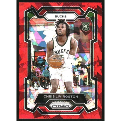 2023-24 Panini Prizm Prizms Red Ice #156 Chris Livingston