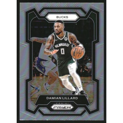 2023-24 Panini Prizm Prizms Silver #35 Damian Lillard