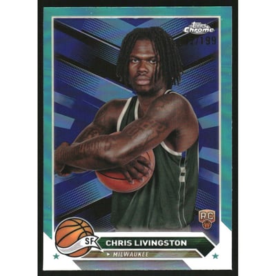 2023-24 Topps Chrome Aqua Refractors #46 Chris Livingston