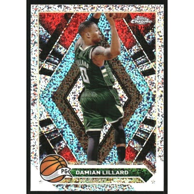 2023-24 Topps Chrome Speckle Refractors #132 Damian Lillard