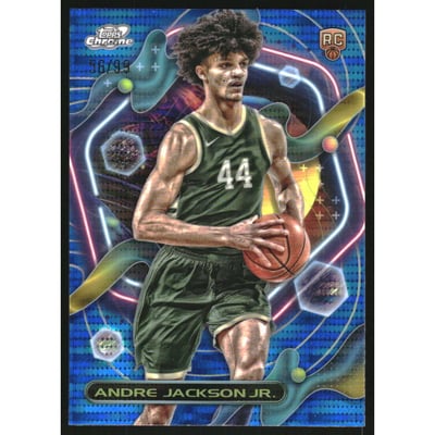 2023-24 Topps Cosmic Chrome Blue Moon Refractors #183 Andre Jackson Jr.