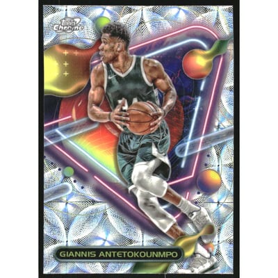 2023-24 Topps Cosmic Chrome Nucleus Refractors #27 Giannis Antetokounmpo