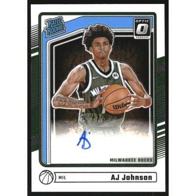 2024-25 Donruss Optic #350 AJ Johnson RR AU