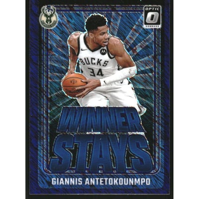 2024-25 Donruss Optic Winner Stays Purple Shimmer #4 Giannis Antetokounmpo