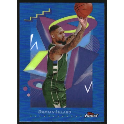 2024-25 Finest Blue Refractors #251 Damian Lillard R