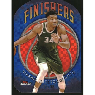2024-25 Finest Finishers Blue X-Fractors #F3 Giannis Antetokounmpo