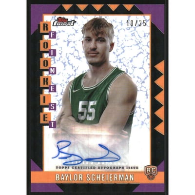 2024-25 Finest Rookie Autographs Black Geometric Refractors #RFABS Baylor Scheierman