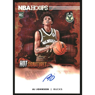 2024-25 Hoops Hot Signatures Rookies #9 AJ Johnson