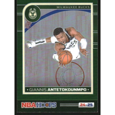 2024-25 Hoops Premium Prizms Green #166 Giannis Antetokounmpo