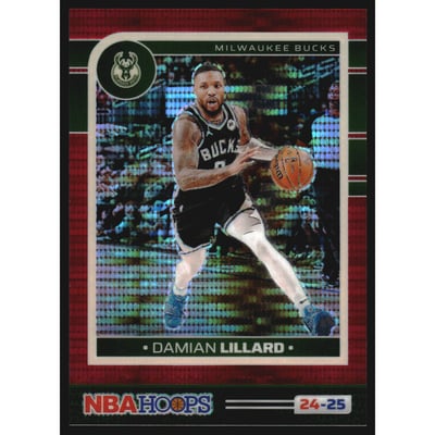 2024-25 Hoops Premium Prizms Red Pulsar #61 Damian Lillard