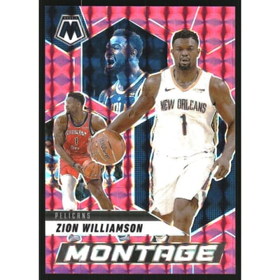 2024-25 Panini Mosaic Montage Mosaic Pink #24 Zion Williamson
