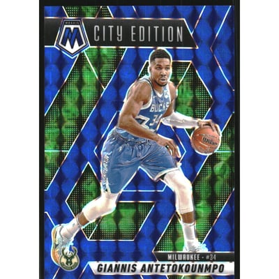2024-25 Panini Mosaic Mosaic Blue #282 Giannis Antetokounmpo/City Edition