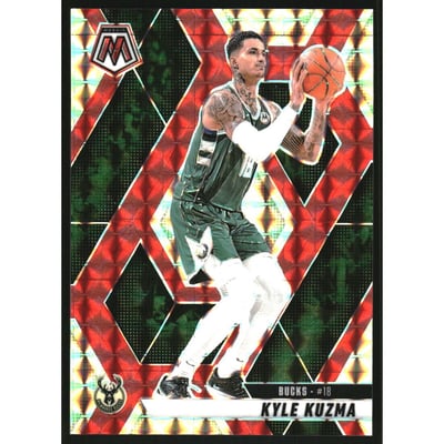 2024-25 Panini Mosaic Mosaic Choice Fusion Red and Yellow #142 Kyle Kuzma