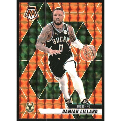 2024-25 Panini Mosaic Mosaic Orange #155 Damian Lillard