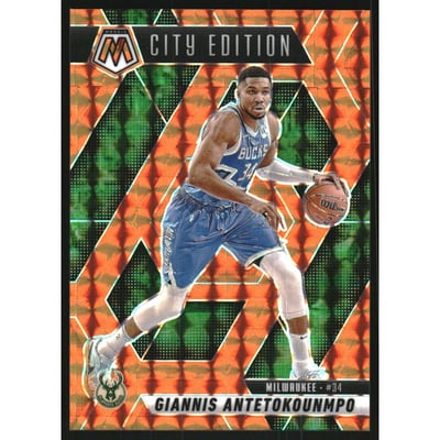 2024-25 Panini Mosaic Mosaic Orange #282 Giannis Antetokounmpo/City Edition