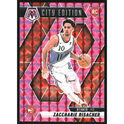 2024-25 Panini Mosaic Mosaic Pink #274 Zaccharie Risacher/City Edition