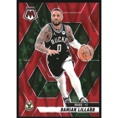 2024-25 Panini Mosaic Mosaic Red Seismic #155 Damian Lillard