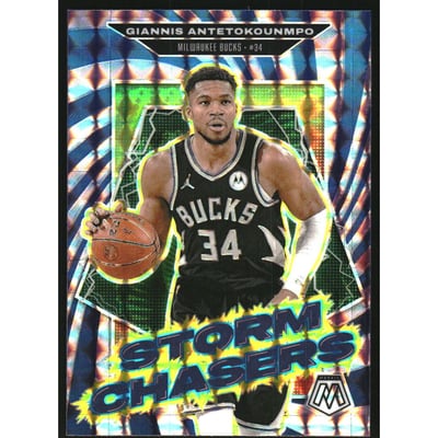 2024-25 Panini Mosaic Storm Chasers #5 Giannis Antetokounmpo