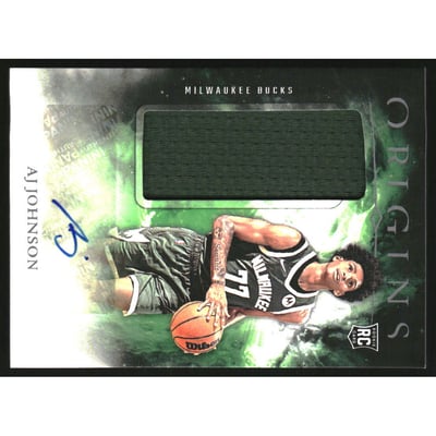2024-25 Panini Origins Rookie Jersey Autographs #35 AJ Johnson
