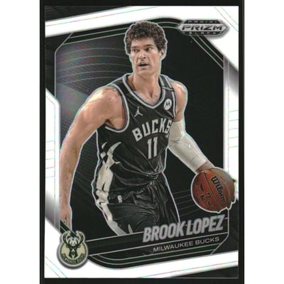 2024-25 Panini Prizm Black Prizms White #157 Brook Lopez