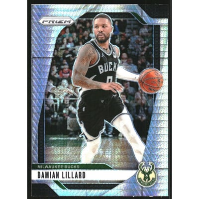 2024-25 Panini Prizm Prizms Hyper #90 Damian Lillard