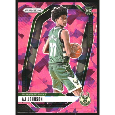2024-25 Panini Prizm Prizms Pink Ice #251 AJ Johnson