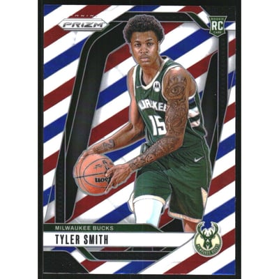 2024-25 Panini Prizm Prizms Red White and Blue #270 Tyler Smith