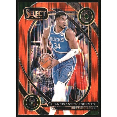2024-25 Select Orange Flash Prizms #235 Giannis Antetokounmpo