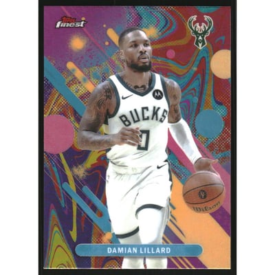 2025-26 Finest Oil Spill Refractors #44 Damian Lillard C