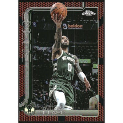 2025-26 Topps Chrome Basketball Refractors #153 Damian Lillard