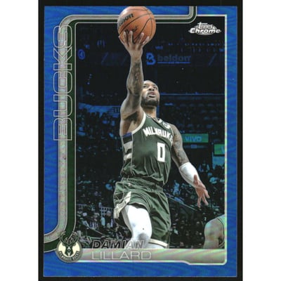2025-26 Topps Chrome Blue Refractors #153 Damian Lillard