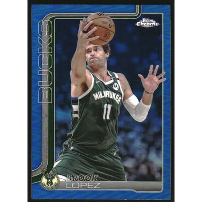 2025-26 Topps Chrome Blue Refractors #159 Brook Lopez