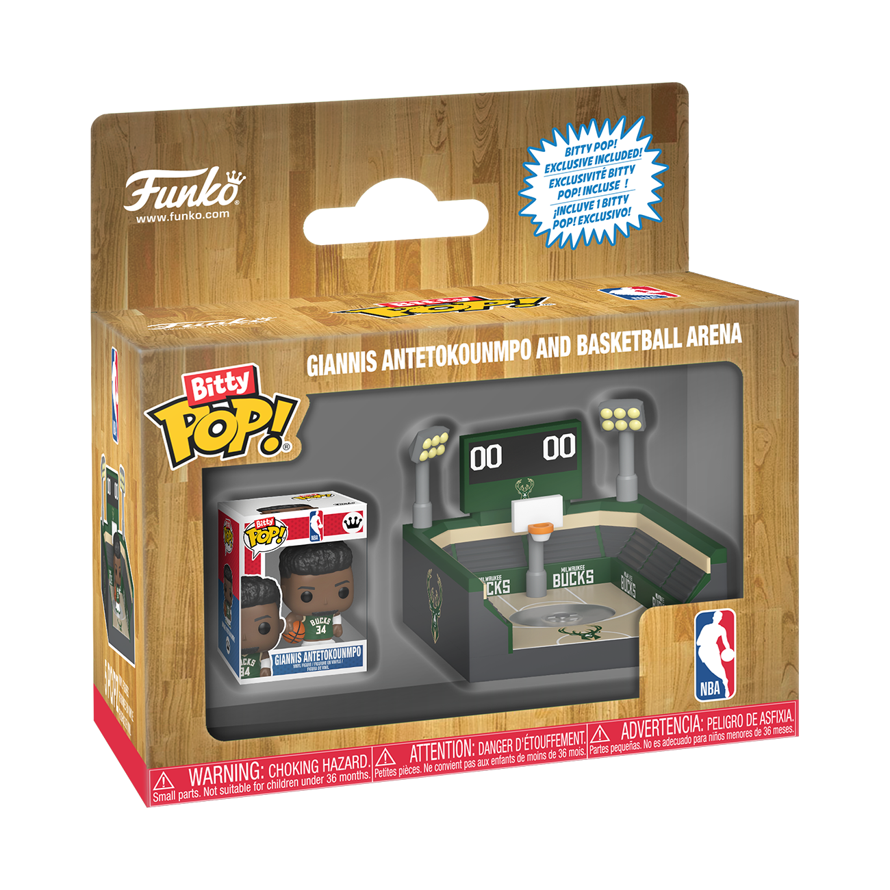 Figurine Funko POP! Bitty Giannis Antetokounmpo Milwaukee Bucks Town Arena