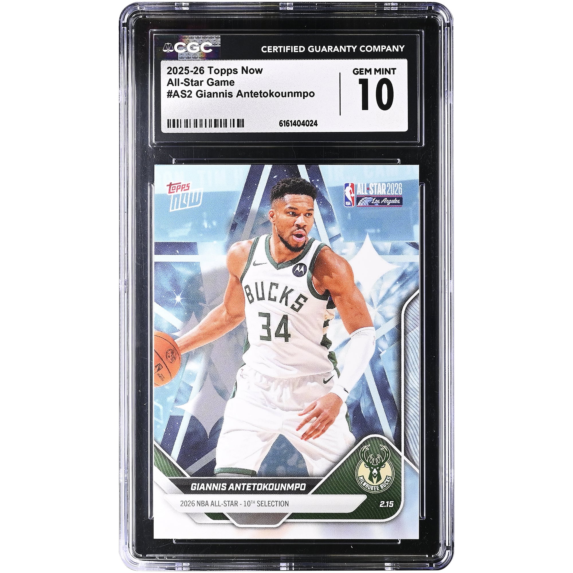 Giannis Antetokounmpo Milwaukee Bucks 2025-26 Topps Now All-Star Game #AS2 CGC Authenticated Card