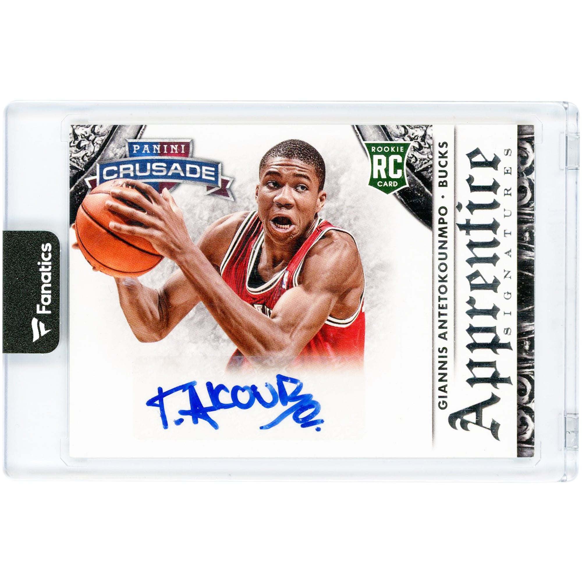 Giannis Antetokounmpo Milwaukee Bucks Autographed 2013-14 Panini Crusade #24 Rookie Card