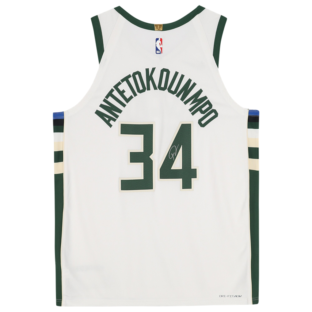 Giannis Antetokounmpo Milwaukee Bucks Autographed White Nike 