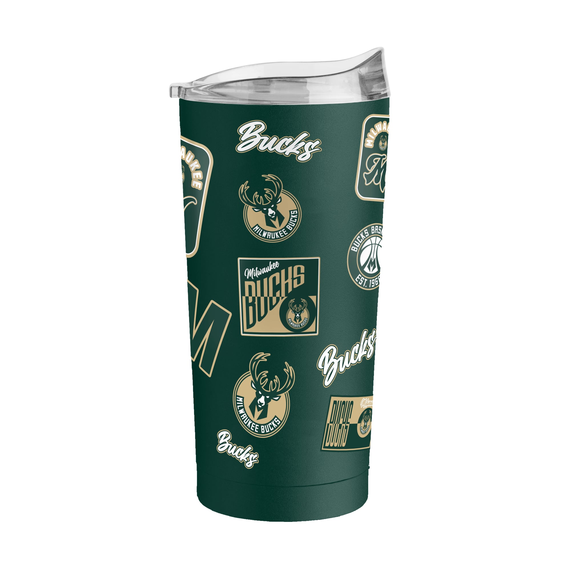 Gobelet isotherme Logo Brands Milwaukee Bucks 20 oz Dreamweave à revêtement en poudre