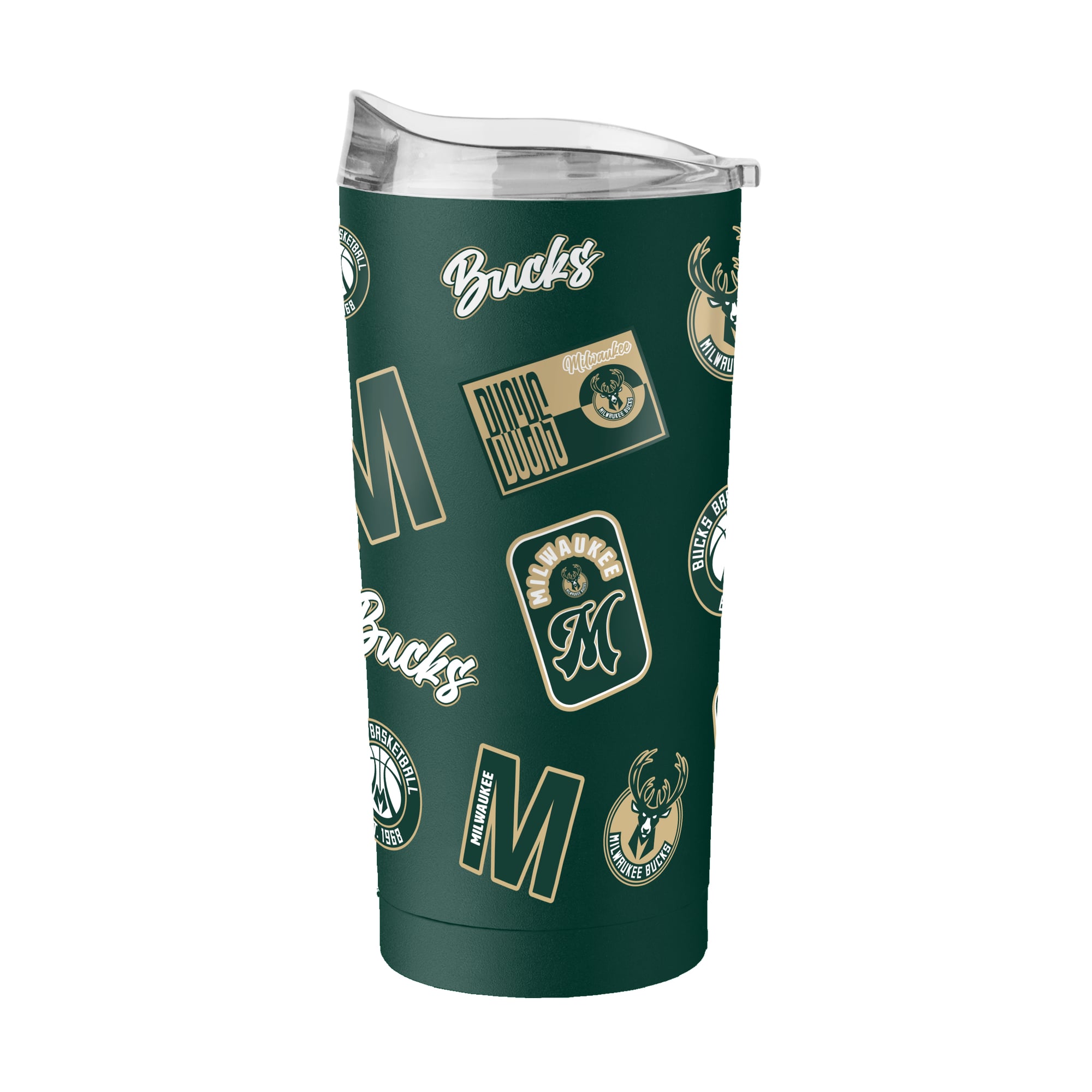 Gobelet isotherme Logo Brands Milwaukee Bucks 20 oz Dreamweave à revêtement en poudre