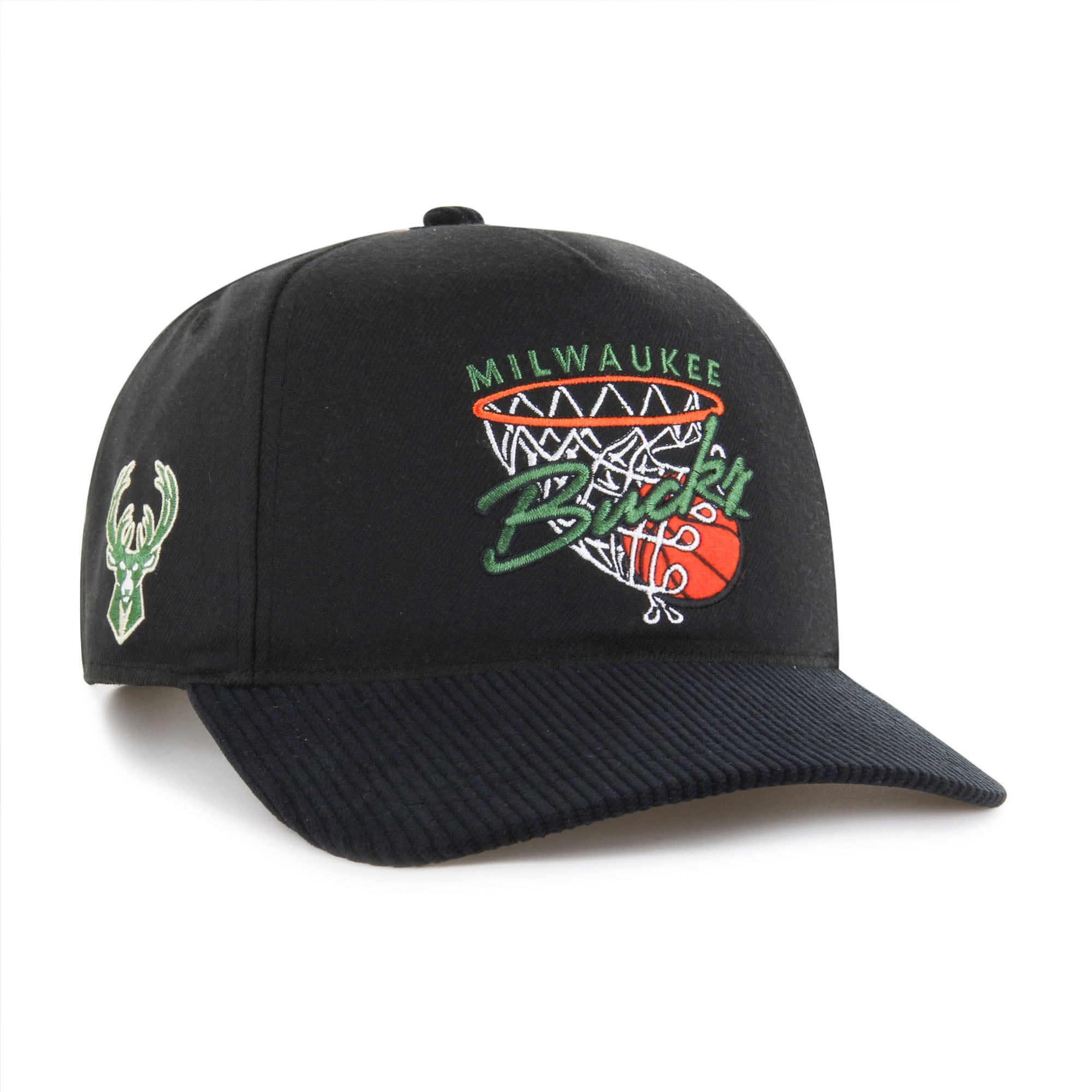 Men's Milwaukee Bucks '47 Black Nothing But Net Hitch Adjustable Hat
