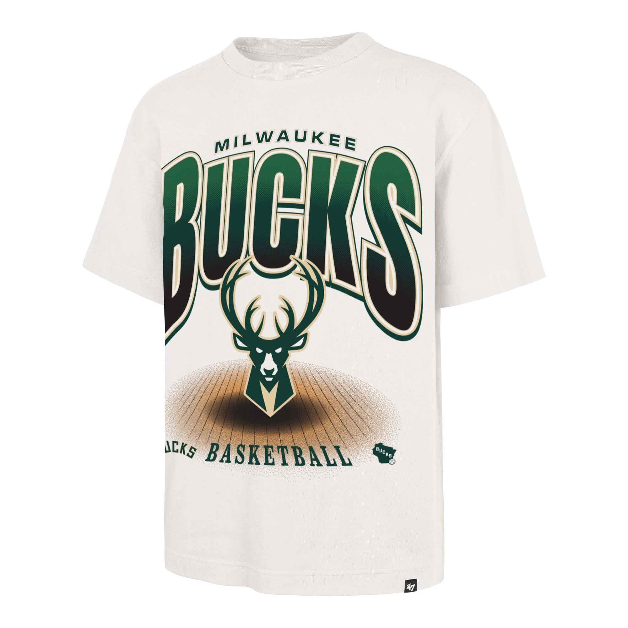 T-shirt homme '47 Cream Milwaukee Bucks Team Flex Foundation